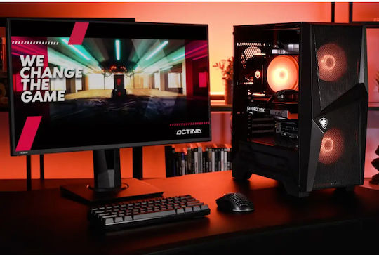 Actina Гейминг Настолен компютър (Ryzen 9-7900/32GB DDR5/1.0TB SSD/GeForce RTX 5070/Без операционна система)