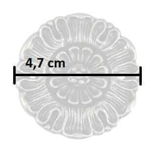 Decorative Furniture Rosette Besana 6694 Aged Iron Ø4.7cm