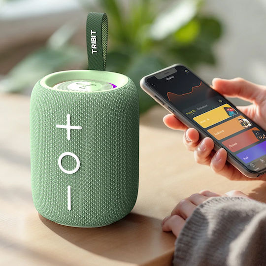 Tribit Stormbox Mini + BTS33 Waterproof Bluetooth Speaker 12W with Battery Life up to 12 Hours Green