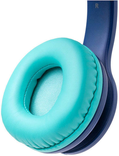 PowerLocus Pled Ενσύρματα Παιδικά Over Ear Ακουστικά Μπλε