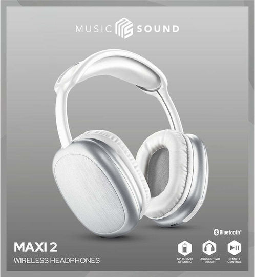 Cellular Line Maxi 2 Kabellose Bluetooth Über Ohr Kopfhörer mit 22 Stunden Betriebszeit Weiß