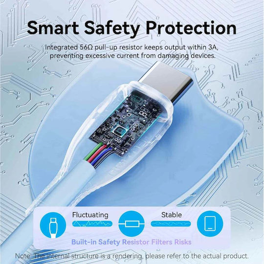Vention Männliches USB 2.0 Kabel USB-C männlich - USB-A 18W Lila 0,25m CTWVC