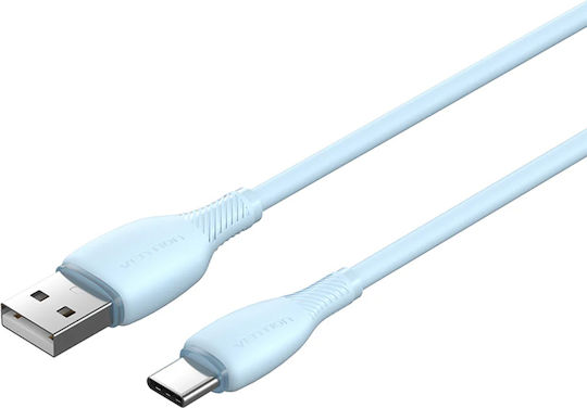Vention USB 2.0 Кабел USB-C Мъжки - USB-A 18W Син 0.25м CTWSC
