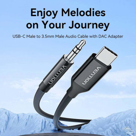 Vention USB 2.0 Cable USB-C Male - 3.5mm Silver 1.5m