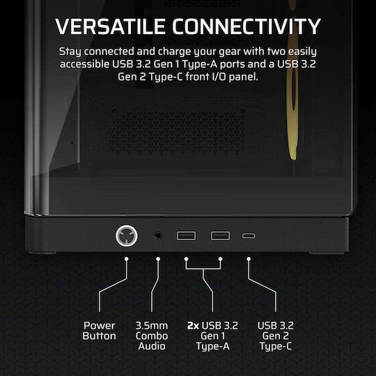 Corsair Frame 4500X LX-R RGB Gaming Midi Tower Κουτί Υπολογιστή με Πλαϊνό Παράθυρο Μαύρο