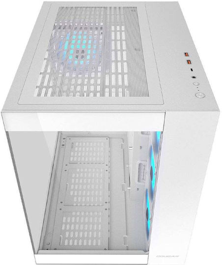 Cougar FV150 MINI Gaming Mini Tower Κουτί Υπολογιστή με Πλαϊνό Παράθυρο Λευκό