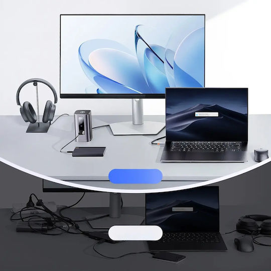 Baseus Spacemate Series USB-C Docking Station με HDMI/DisplayPort 4K Γκρι