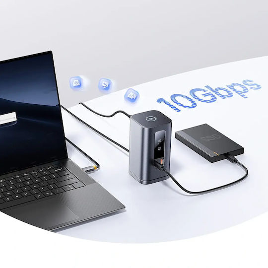 Baseus Spacemate Series USB-C Docking Station με HDMI/DisplayPort 4K Γκρι
