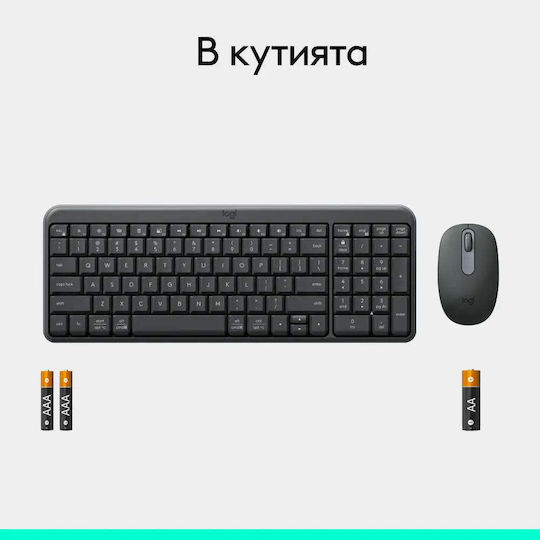 Logitech MK250 Compact Wireless Bluetooth Keyboard & Mouse Set Cyrillic
