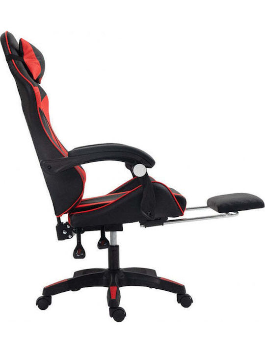EKO EC Καρέκλα Gaming Δερματίνης με Υποπόδιο Κόκκινη