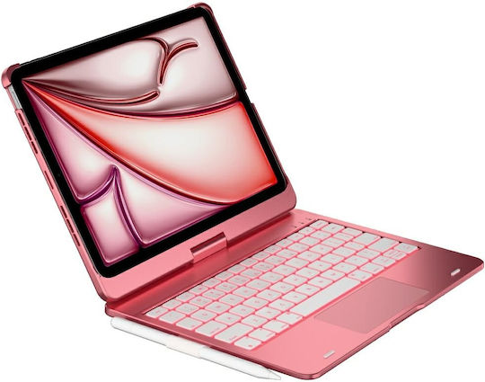 Supero Tablet Hülle Typecase Flexbook Touch Tastatur Ipad Air 11" M2 2024 M3 2025 M4 2026 Rosa