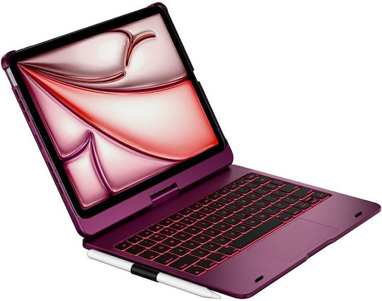 Supero Typecase Edge Tablet Case Keyboard Ipad Air 11" M2 2024 M3 2025 M4 2026 Raspberry
