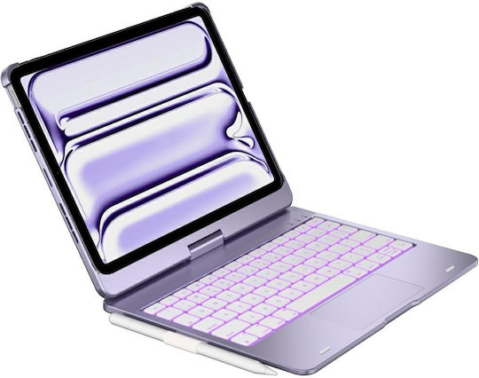 Supero Tablet Hülle Typecase Flexbook Touch Tastatur Ipad Air 11" M2 2024 M3 2025 M4 2026 Helllila