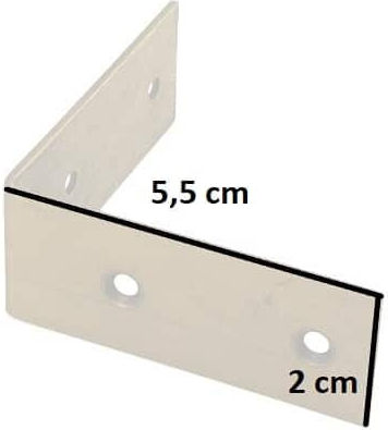Besana Ъглов Раф от Металик в Бронзов Цвят 55x20mm 660100-OTTONE