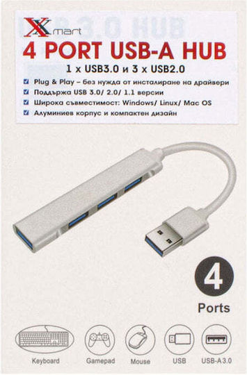 Diva USB Hub 4 Ports USB 3.0 with USB-A Connection