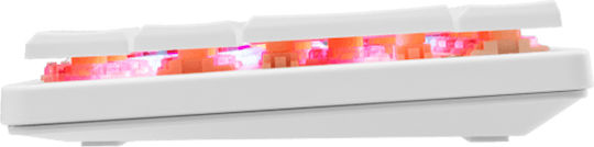 White Shark GK-006211 Nagamaki Gaming Mechanical Keyboard 60% with Custom Red switches and RGB lighting (English US) White