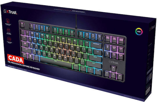 Trust 25724 Gaming Μηχανικό Πληκτρολόγιο Tenkeyless με Huano Brown διακόπτες και RGB φωτισμό (Αγγλικό US)