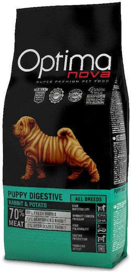 Optimanova & Potato 2kg Dry Dog Food Grain-Free for Puppies with Rabbit and Potatoes