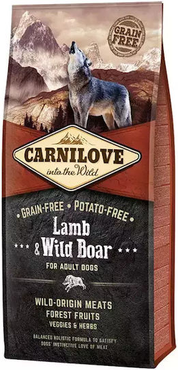 Carnilove Lamb & Wild Boar Adult 4kg Dry Food Grain-Free for Adult Dogs with Lamb and Pork