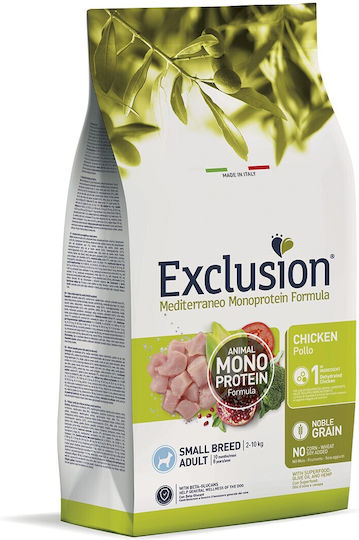 Exclusion 2kg Dry Food for Adult Small Breed Dogs with Chicken