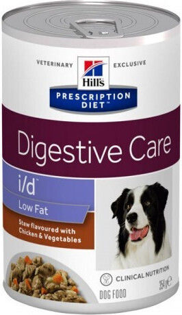 Hill's Prescription Diet I/d Low Fat Stew Wet Food Dogs in Cans Diet with Chicken and Vegetables 354gr