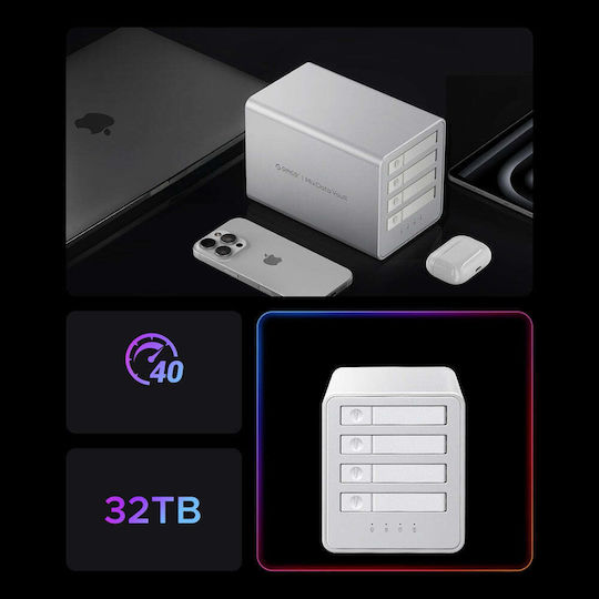 Orico Case for Hard Drive M.2 SATA III with Connection Type-C White