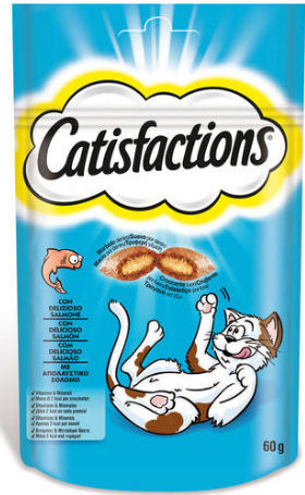 Catisfactions Snack Treats with Salmon Snack with Salmon for Adult Cats 60gr