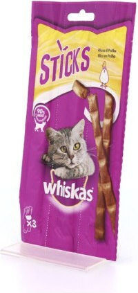 Whiskas Treats in Stick with Chicken Delicious Chicken Sticks for Adults 3pcs for Adult Cats 18gr