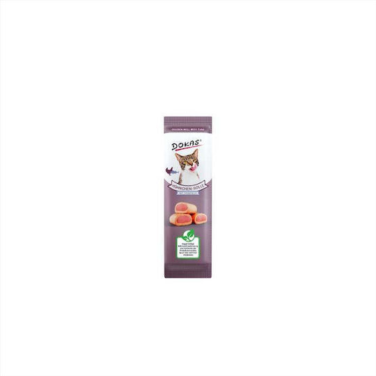 Dokas Katzenleckerlis mit Huhn für Erwachsene Katzen Chicken Roll mit Thunfisch 10gr