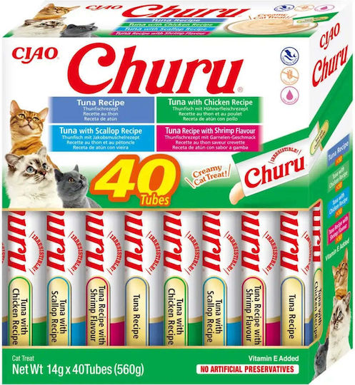Inaba Churu Variety Box Tuna Cat Treats 40 X 14g