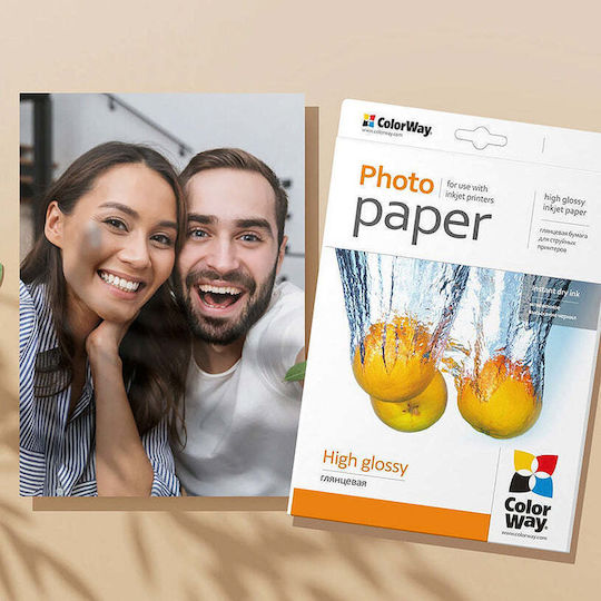 ColorWay Фотохартия Гланц A4 (21x30) 230гр/кв.м за Принтери Мастиленоструен 25 Листове