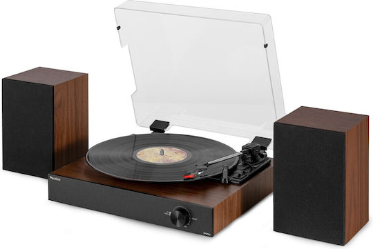 Audizio RP325W DJPIK288 Turntable with Direct Drive Built-in Pre Amp and Built-in Brown Speakers