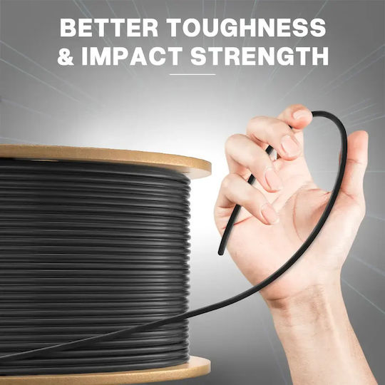 Elegoo PLA+ 3D Printer Filament 1.75mm Μαύρο 1kg