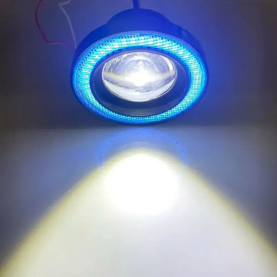 Set Motorrad-Scheinwerfer Led Angel Eyes Blau Hohe Leistung Universal Tc-423