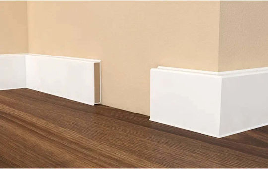 MDF Подова Лайсна PVC Покритие Doellken Flex 60 Бяла