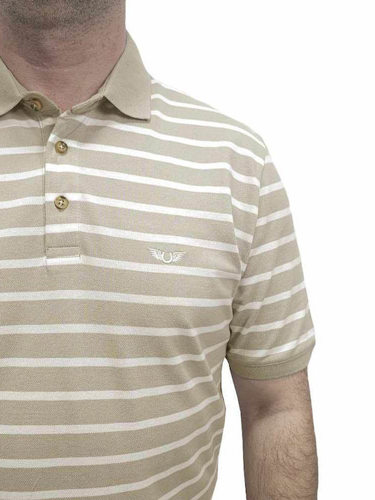 Polo Bluza Tricou Cu Mâneci Scurte Bej