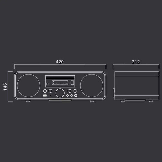 Muse Ηχοσύστημα 2.0 M-880FBC 80W με CD / Digital Media Player και Bluetooth Μαύρο