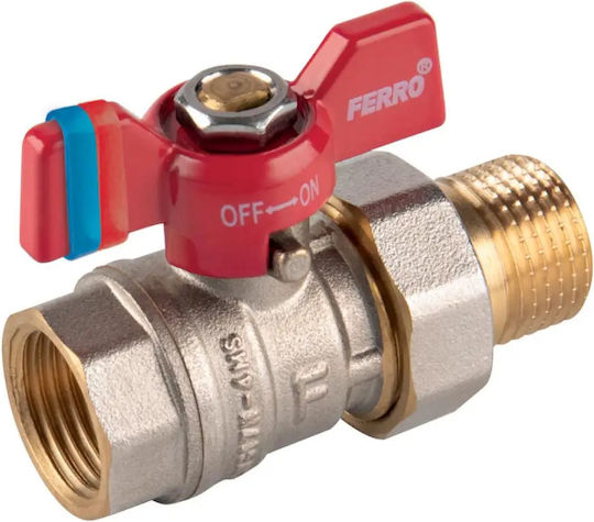 Ferro 3/4'' Male Ball Butterfly Valve