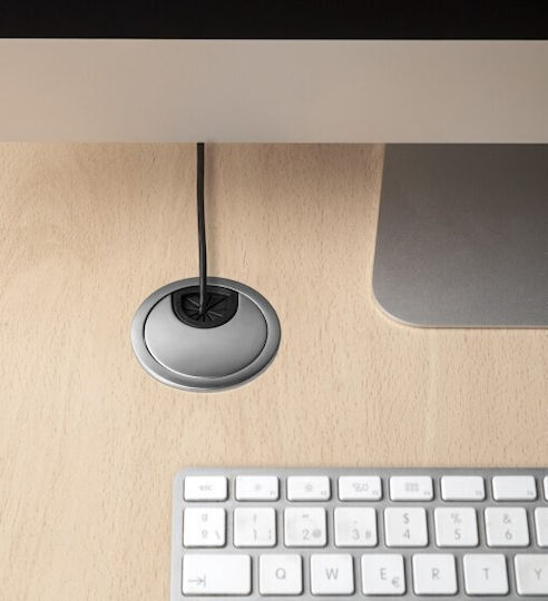 Emuca 5006764 Τάπα Καλωδίων Γκρι 5006764