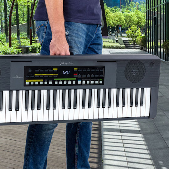 Soundsation Tastatur JUKEY610 mit 61 Tasten mit Gestell Schwarz