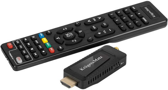 Kruger & Matz Mini Tuner Dvb-t2 H.265 KM9998 Ψηφιακός Δέκτης Mpeg-4 Συνδέσεις HDMI / USB