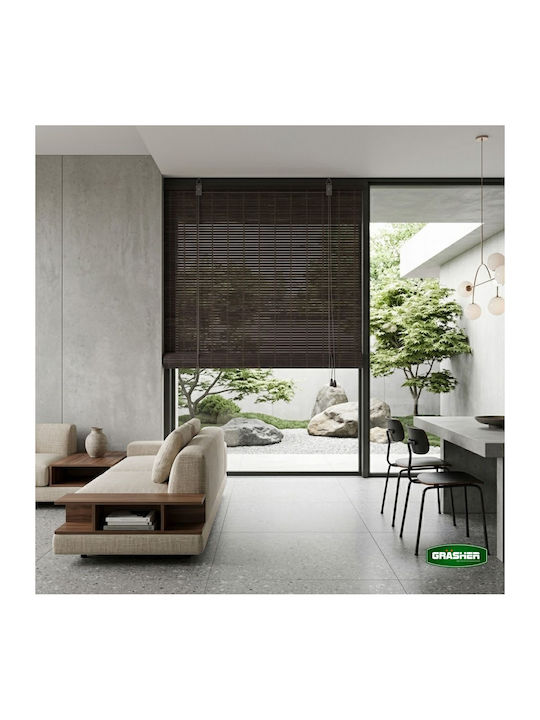Grasher Bamboo Shading Blind In Brown Colour W150xH180cm