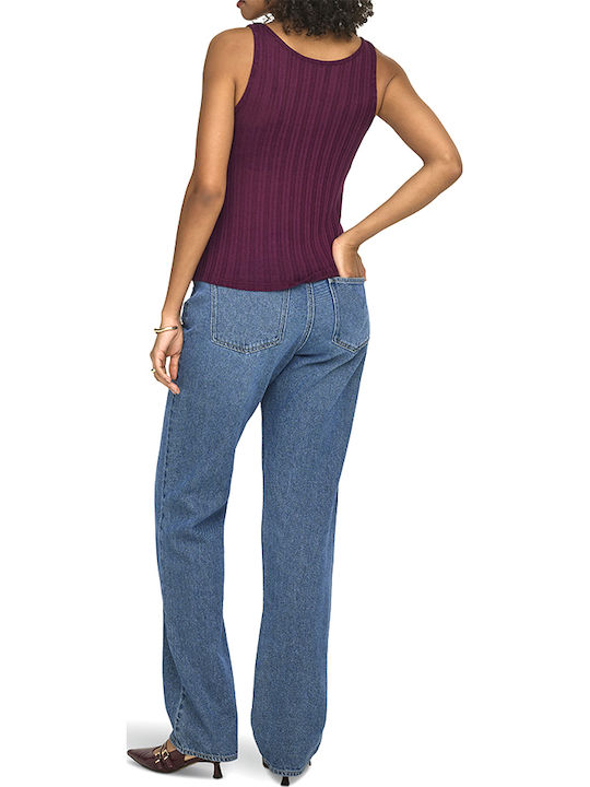 Only Women's Sleeveless Blouse Purple Only Women's Sleeveless Blouse Purple