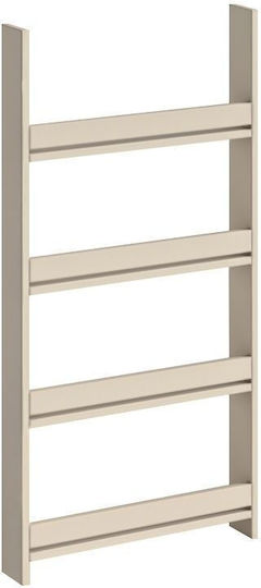 Βιβλιοθήκη Τοίχου Ξύλινη Μπεζ 60x10x120cm