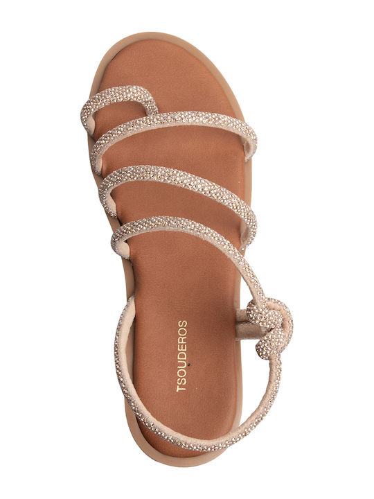 Women's Flat Sandals Gold