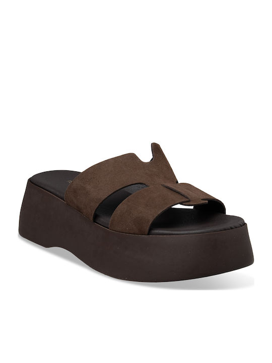 Women's Flat Sandals Flatforms Brown
