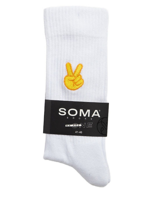 Soma Șosete Pentru Bărbați Alb