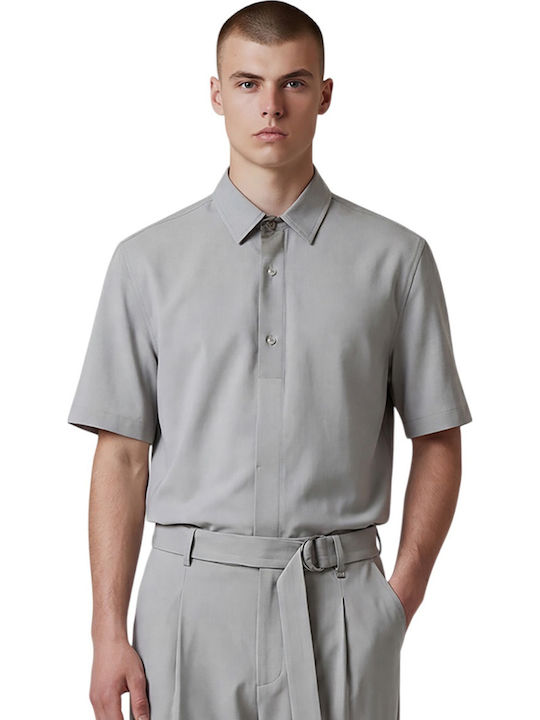 Langärmeliges Overshirt Grau