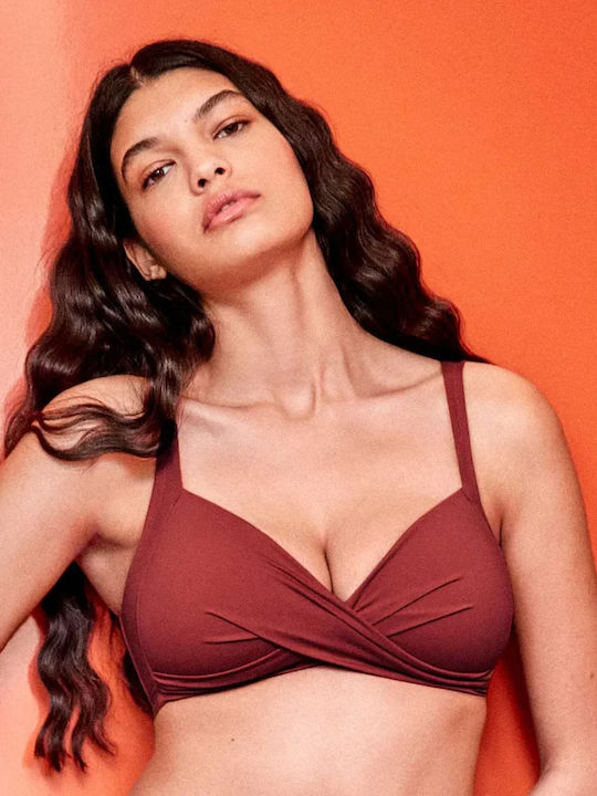 Burgundy Bikini Top