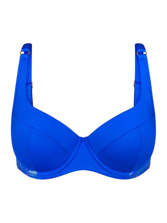 Summer Bikini Bikini Tops Blue With Padding Combination